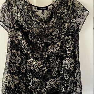 Dressy black and silver blouse